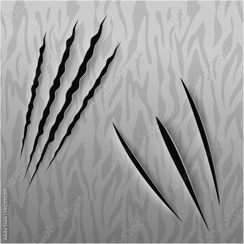 Tiger Claw Scratch with Texture Background