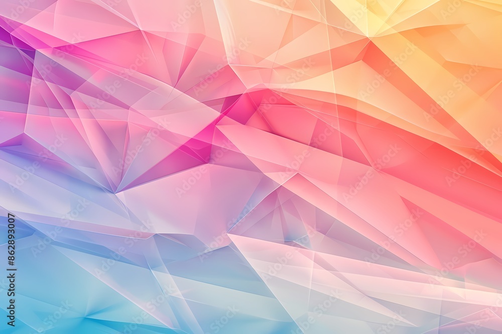 Fototapeta premium Subtle Pastel Gradient Canvas with Dynamic Geometric Patterns - Elegant and Modern Design