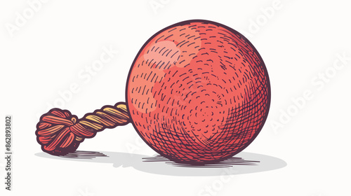 Pet toy ball for Cat or Dog. Vector illustration