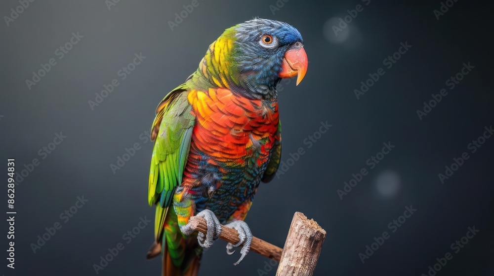 Portrait photography of Bourke's Parrot bird catch standing on wood stick , studio shot isolated on single color background ,editorial style, shoot by DSLR . Portrait photography of Bourke's Parrot bird catch standing on wood stick , studio shot isolated on single color background ,editorial style, shoot by DSLR .