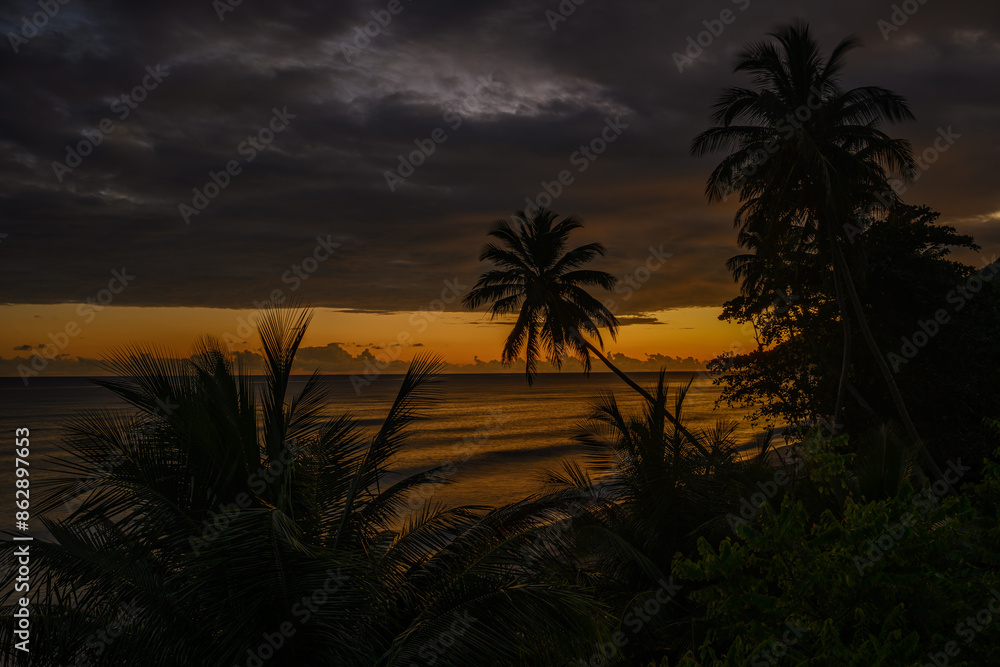 A Sunset on the Coast of Puerto Rico A Sunset on the Coast of Puerto Rico