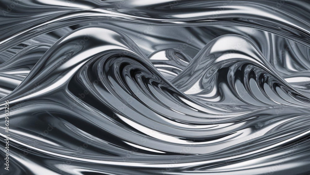 liquid metal chrome waves background-shiny and lustrous liquid metal chrome waves background-shiny and lustrous