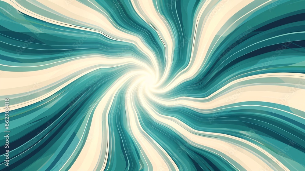 Abstract Swirling Lines in Turquoise and Cream Abstract Swirling Lines in Turquoise and Cream