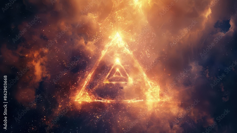 An unknown symbol shining brightly in the midst of chaos An unknown symbol shining brightly in the midst of chaos