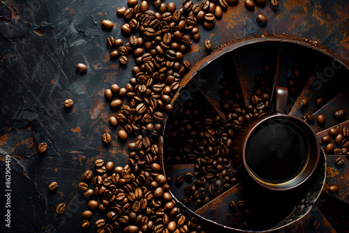 Coffee Beans in Industrial Roasting Machine