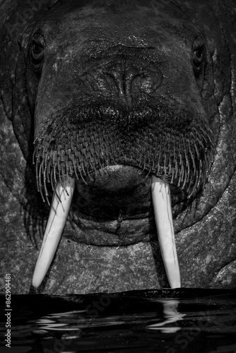 A Walrus in Svalbard Above the Arctic Circle photo