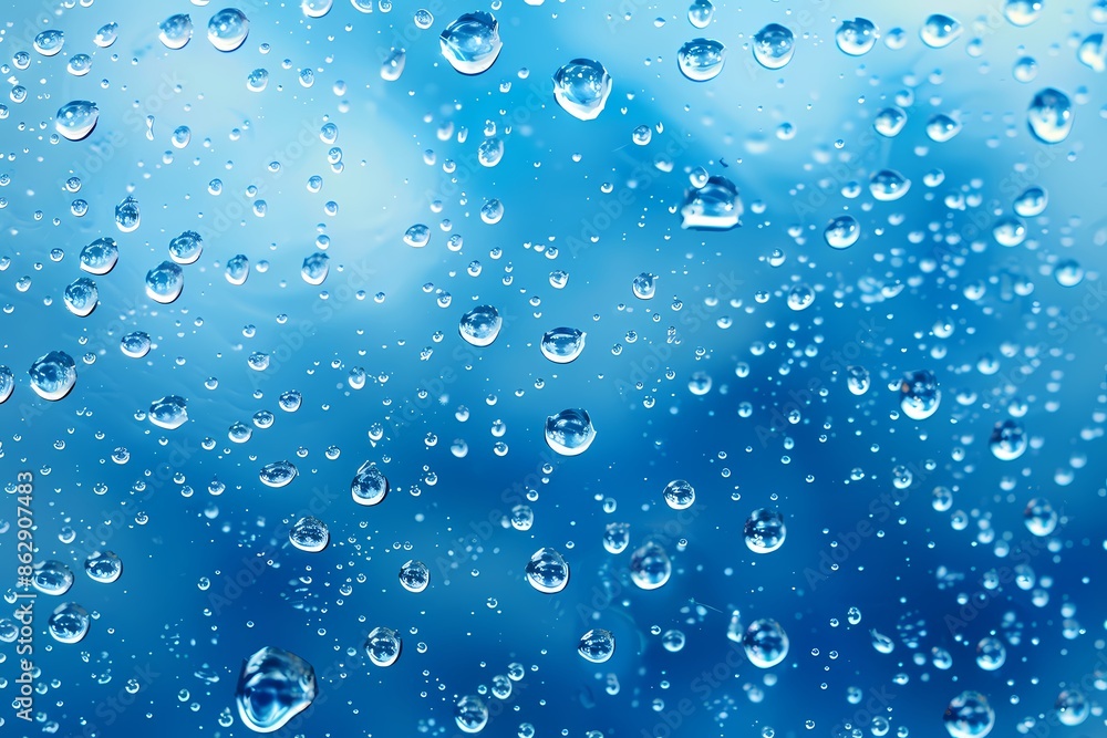 Abstract Blue Background with Water Drops and Bubbles - Liquid Texture, Shiny Design, Underwater Illustration Abstract Blue Background with Water Drops and Bubbles - Liquid Texture, Shiny Design, Underwater Illustration