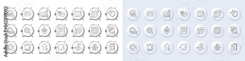 Augmented reality, Fake news and Info line icons. White pin 3d buttons, chat bubbles icons. Pack of Home charging, Cloud system, Waterproof icon. Vector