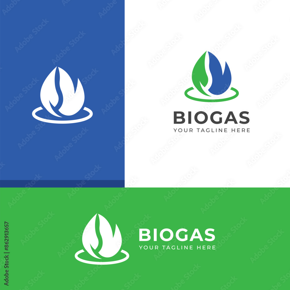 Creative natural Biogas logo design. Creative natural Biogas logo design.