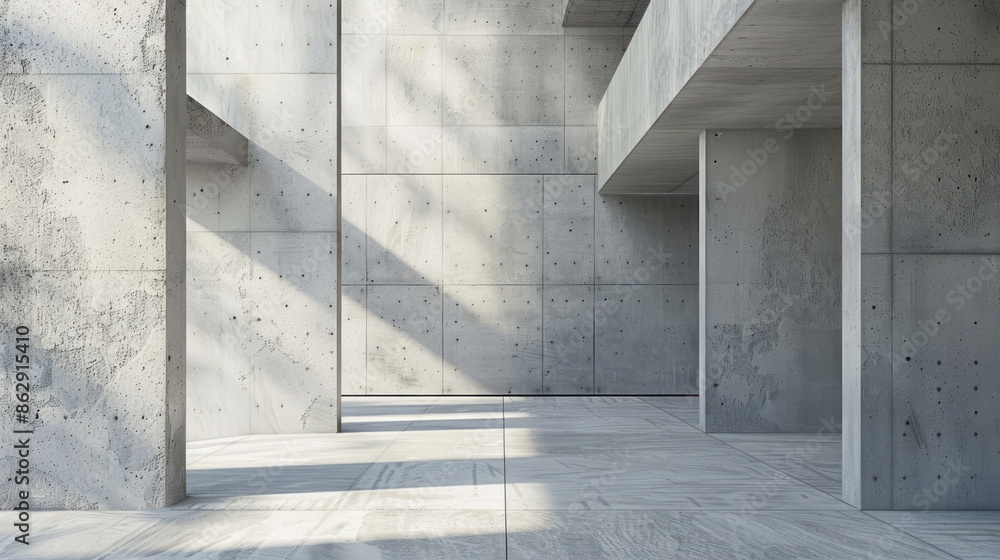 Obraz premium Minimalist concrete texture with light grey tones