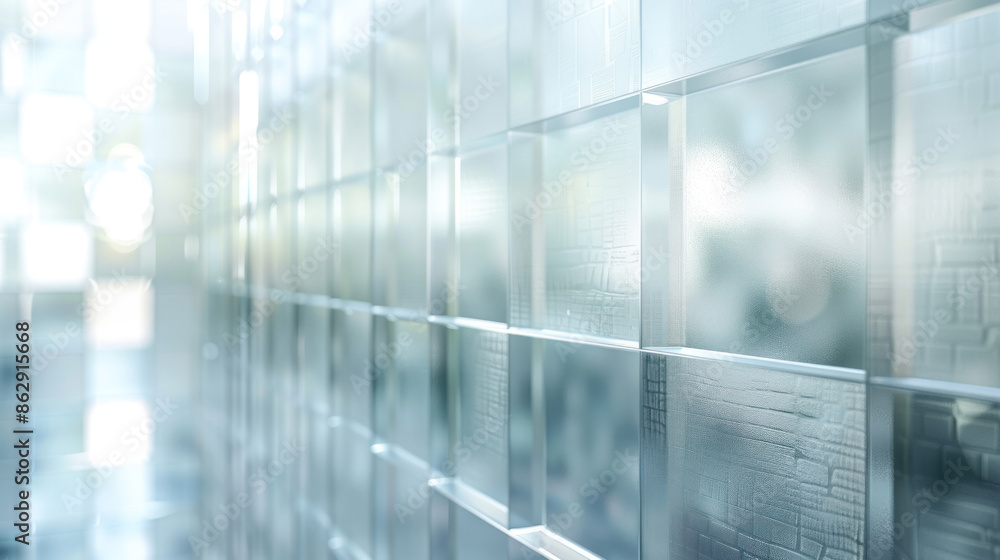 Obraz premium Minimalist glass texture with transparent and frosted elements