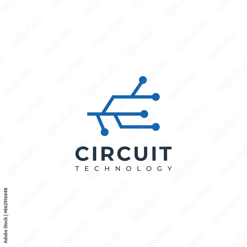 Circuit technology vector logo design. Circuit technology vector logo design.