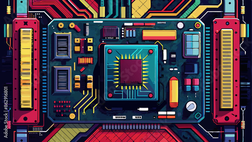 Back of a motherboard