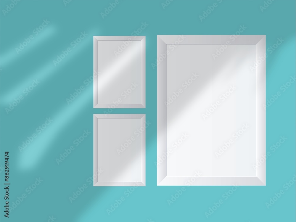 Mockup blank frame minimal with soft shadows and light overlay as template for design presentation, etc. Mockup blank frame minimal with soft shadows and light overlay as template for design presentation, etc.