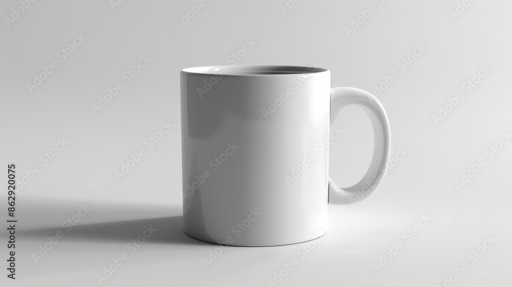 Obraz premium A Closed-Up Shot of A Blank Coffee Mug Mock-Up