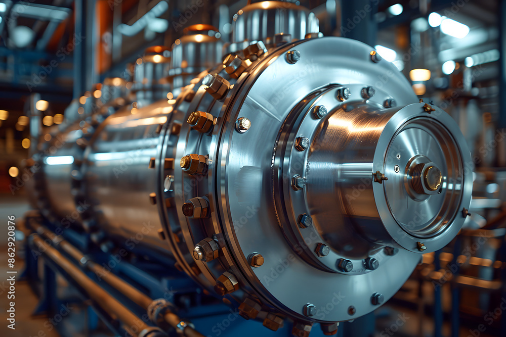 Fototapeta premium Industrial Warehouse Components for Machinery