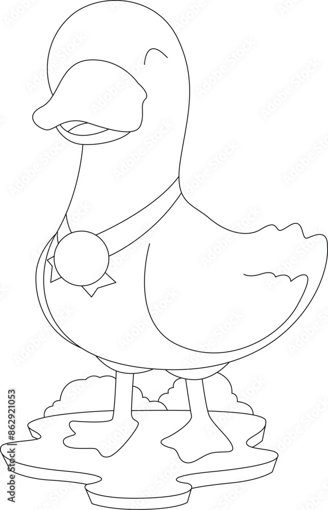 Duck Medal Animal Vector Graphic Art Illustration Duck Medal Animal Vector Graphic Art Illustration