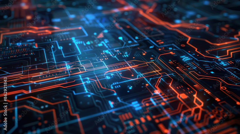 Technology background with futuristic circuit diagrams Technology background with futuristic circuit diagrams