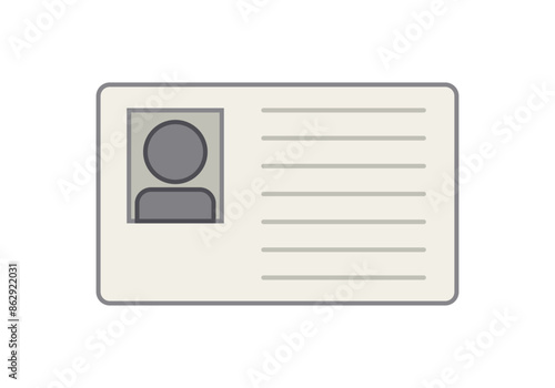 Carnet de identidad en fondo blanco