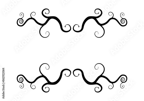 Marco negro elegante y curvado vacío