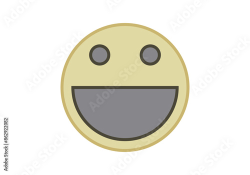 Emoticonos feliz y alegre en fondo blanco