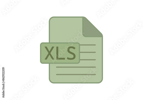 Icono verde de archivo XLS