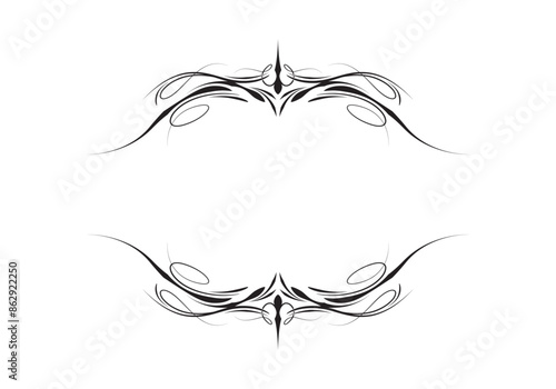 Marco negro y elegante curvo para una boda