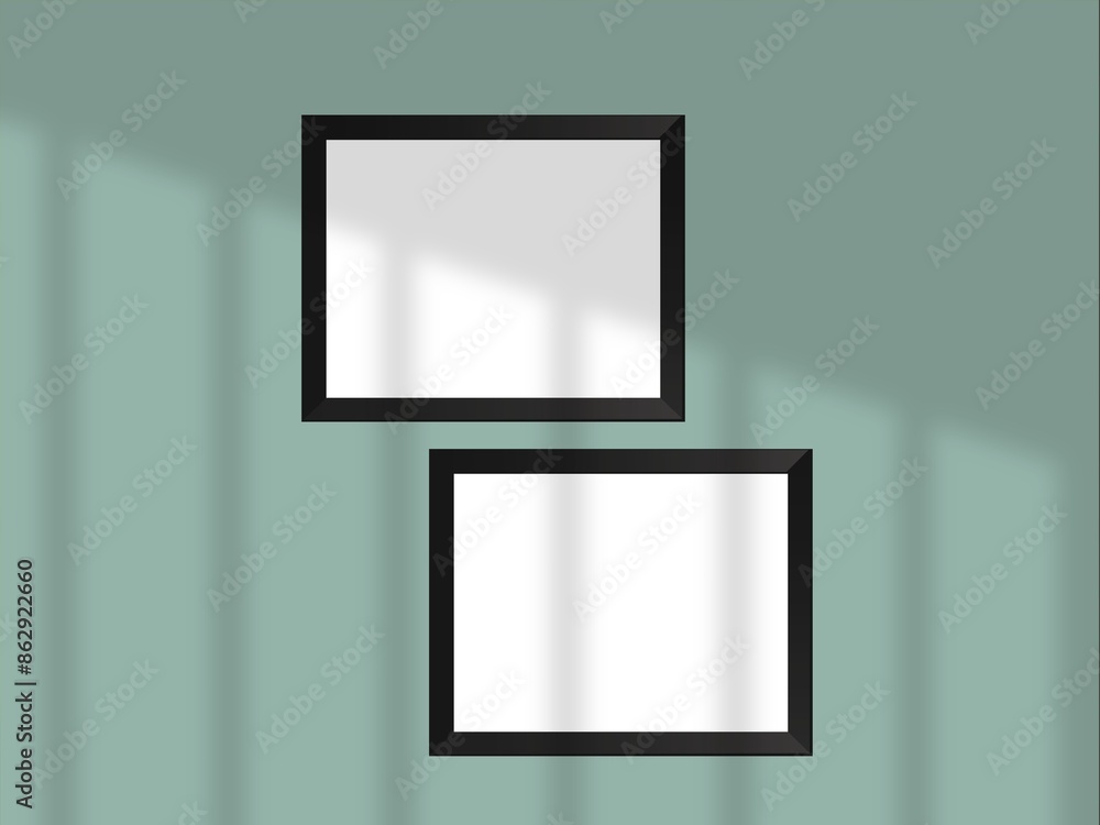 Photo frame mockup minimal with soft shadows and light overlay as template for design presentation Photo frame mockup minimal with soft shadows and light overlay as template for design presentation