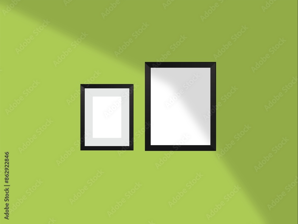 Frame mockup minimal with soft shadows and light overlay as template for design presentation Frame mockup minimal with soft shadows and light overlay as template for design presentation