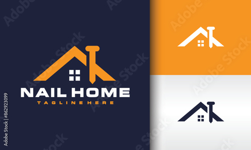 house nail build logo