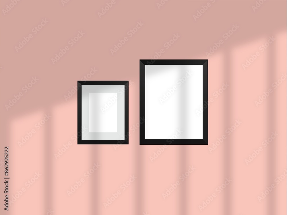 Blank mockup frame photo modern and minimal with soft shadows and light overlay as template for design presentation. Blank mockup frame photo modern and minimal with soft shadows and light overlay as template for design presentation.