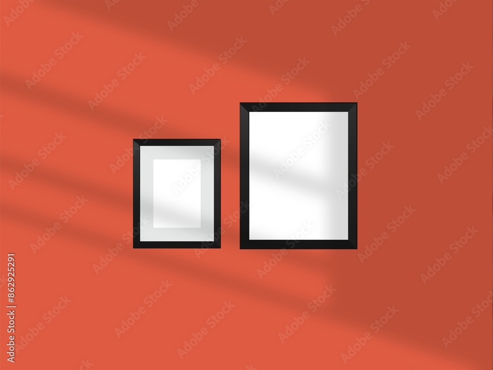 Blank mockup frame photo modern and minimal with soft shadows and light overlay as template for design presentation. Blank mockup frame photo modern and minimal with soft shadows and light overlay as template for design presentation.