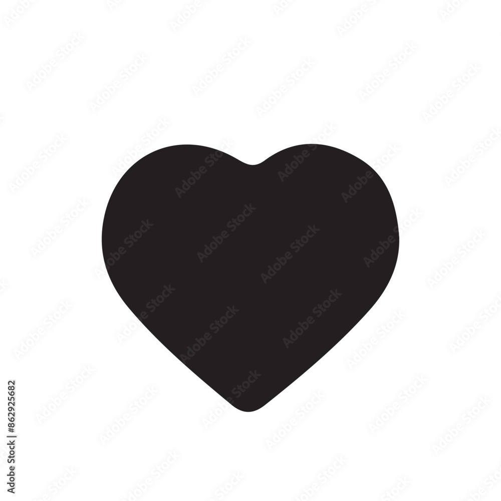 Silhouette love icon vector on white background Silhouette love icon vector on white background