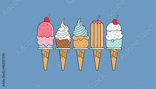Vector Popsicle Outline: Simple and Versatile Summer Design