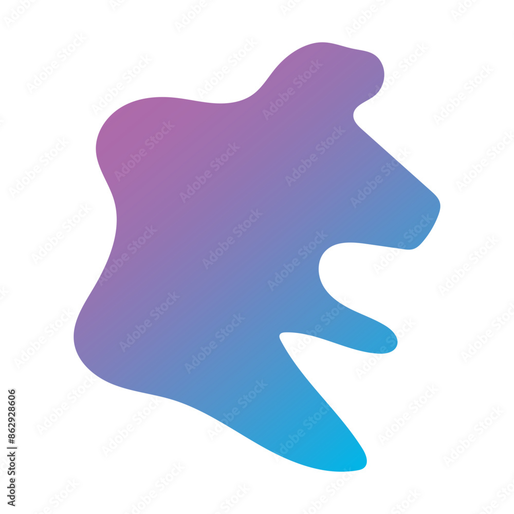 Fototapeta premium Liquid Fluid Gradient random organic shapes