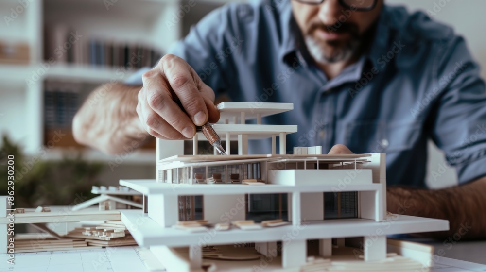 Creative Professionals at Work: Architects and Designers Crafting Blueprints and Models Creative Professionals at Work: Architects and Designers Crafting Blueprints and Models