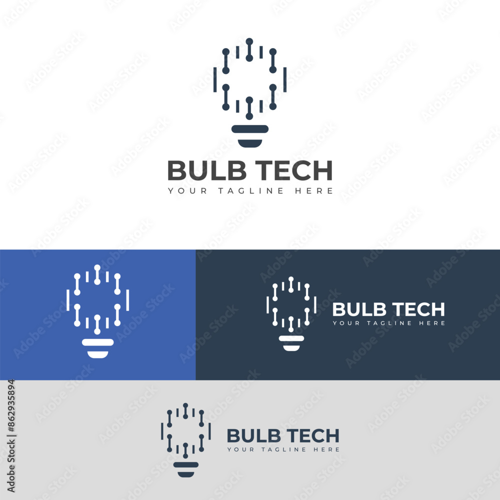 Creative Bulb tech vector logo. Creative Bulb tech vector logo.