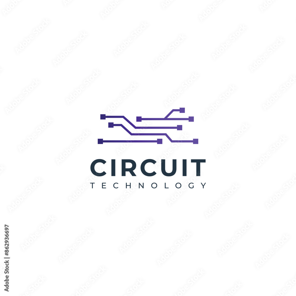 Circuit technology vector logo design. Circuit technology vector logo design.