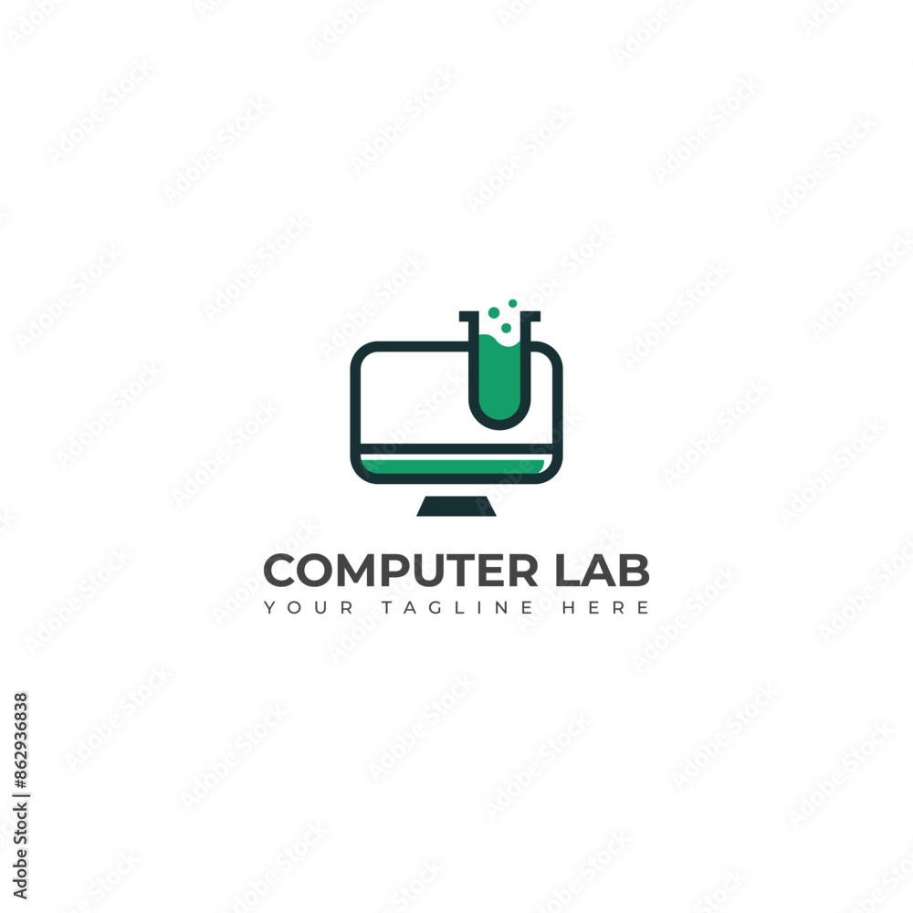 Creative Computer lab vector logo design. Creative Computer lab vector logo design.