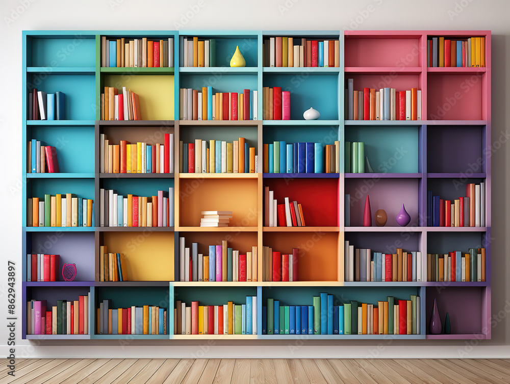 Gorgious A rack of books arranged in a local library Gorgious A rack of books arranged in a local library