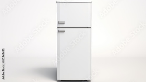 Refrigerator isolated on white background.