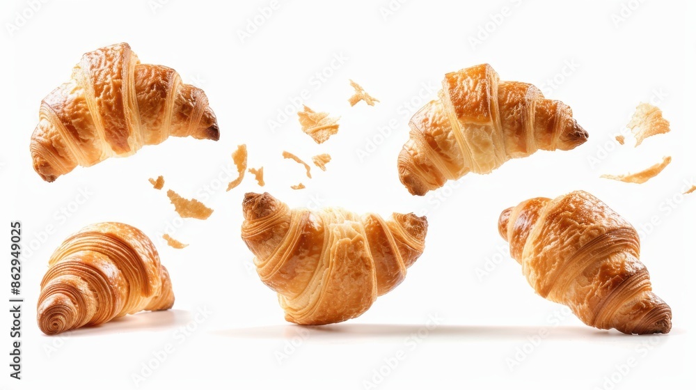 Floating Croissants with Crumbs Floating Croissants with Crumbs