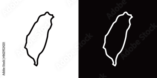 シンプルな台湾のラインアイコン
