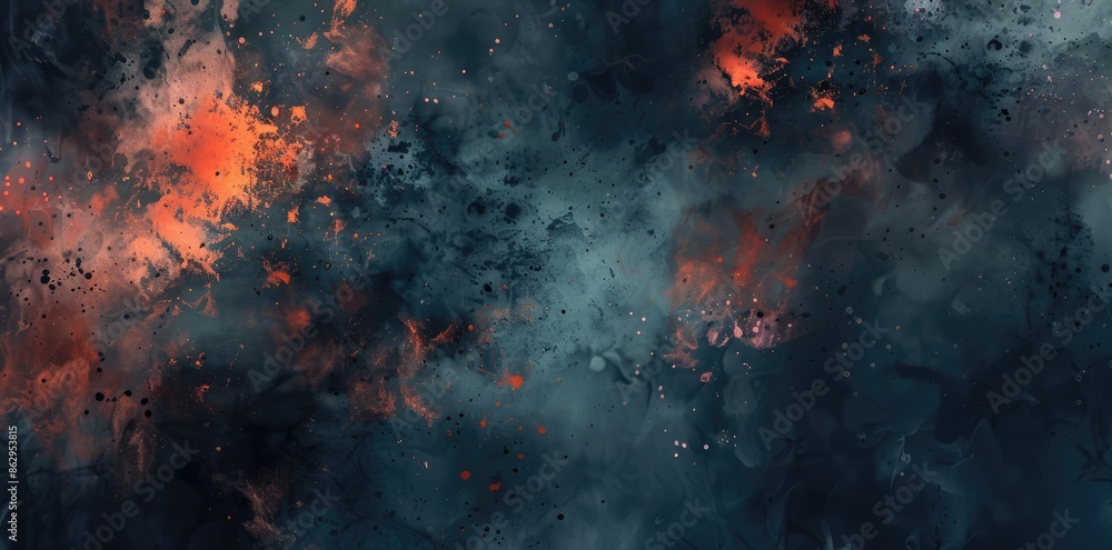 Smoke around lava and ice move towards each other. Different kind of the elements fights each other, two elements touch in the middle. Smoke around lava and ice move towards each other. Different kind of the elements fights each other, two elements touch in the middle.