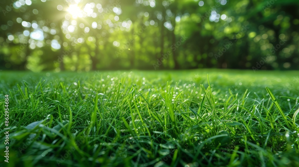 Fototapeta premium Green Grass and Sunlight.