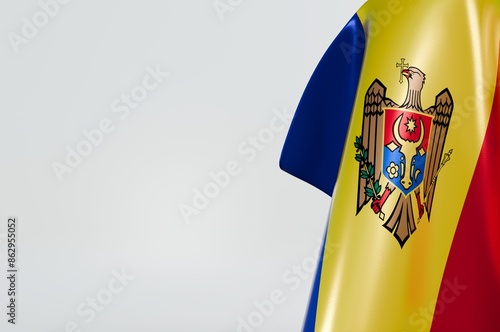 Moldova Flag Copy Space design 3d Illustration Stock Image  photo