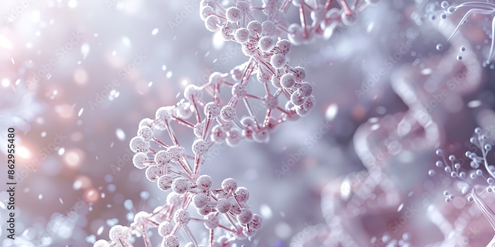 DNA molecule in a soft-focus setting. DNA molecule in a soft-focus setting.