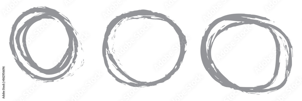 Highlight circle frames. For message note mark design element. Set hand drawn pencil or marker round circles line sketch set. Circular scribble doodle oval. Vector illustration. Transparent background Highlight circle frames. For message note mark design element. Set hand drawn pencil or marker round circles line sketch set. Circular scribble doodle oval. Vector illustration. Transparent background