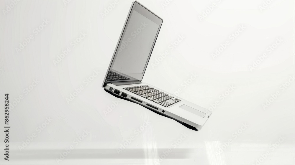 Laptop Suspended in Mid-Air Laptop Suspended in Mid-Air