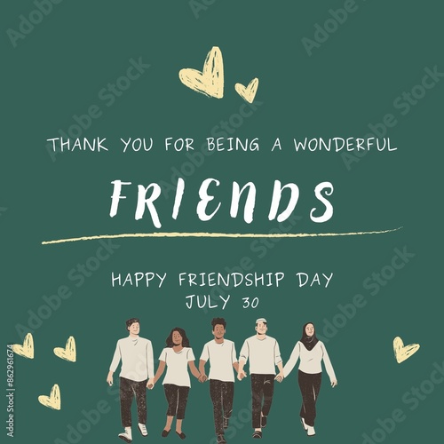 Wallpaper Mural INTERNATIONAL FRIENDSHIP DAY IN SEVERAL COUNTRIES FOR CELEBRATING FRIENDSHIP. Torontodigital.ca